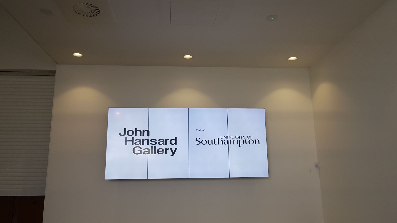 University of Southampton John Hansard Gallery digital signage videowall